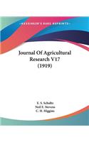 Journal Of Agricultural Research V17 (1919)