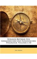 Berliner Beiträge Zur Germanischen Und Romanischen Philologie