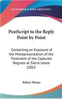 PostScript to the Reply Point by Point