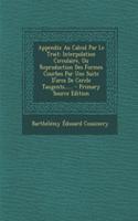 Appendix Au Calcul Par Le Trait