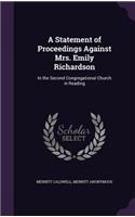 Statement of Proceedings Against Mrs. Emily Richardson