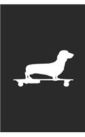 Dachshund On Skateboard: Dachshunds Notebook, Graph Paper (6" x 9" - 120 pages) Animal Themed Notebook for Daily Journal, Diary, and Gift