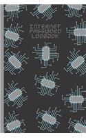 Internet Password Logbook: Organizer with Alphabetical Tabs (6" X 9")