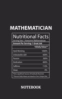 Nutritional Facts Mathematician Awesome Notebook