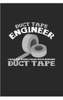 Duct Tape Engineer: 6x9 Engineers - lined - ruled paper - notebook - notes