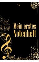 Mein erstes Notenheft: Noten-Heft DIN-A5 mit 100 Seiten leerer Notenzeilen zur Notation von Melodien und Noten für Komponistinnen, Komponisten, Musikstudentinnen und Musik