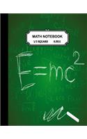 Math notebook: 1/2 inch Square Graph paper pages and White Paper-kids, girls, boys, teens -100 pages large(8.5x11)
