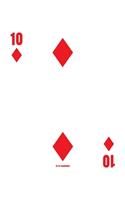10 Of Diamonds: Poker Card Notebook With Lined Wide Ruled Paper For Work, Home Or School. Cool 6 x 9 Notepad Journal For Taking Notes, Diaries Or Journaling For Pok
