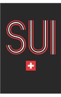 Vintage Switzerland Notebook - Switzerland Diary - Retro Swiss Flag Journal - Switzerland Gifts