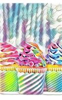 Cupcake Lined Notebook - 6 x 9 A5 - 100 Pages