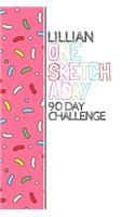 Lillian: Personalized colorful sprinkles sketchbook with name: One sketch a day for 90 days challenge