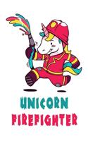 Firefighter Unicorn Notebook: Beautiful Firefighter Unicorn Notebook with 120 checked pages in Trim size 15,24 x 22,86 cm (6" x 9")