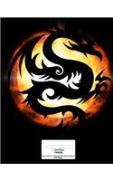Cornell Notes XL Notebook: 8.5x11, 250 page, Extra Large Cornell Notebook: Fire Dragon Cover Design