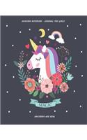 Unicorn Notebook - Journal for Girls - Magic - Unicorns are Real: Notebook for Girls for School - Composition Book - Journal - College Ruled Lined Pages Book (8 x 10)