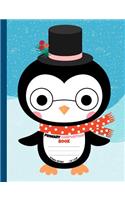 Primary Composition Book: Half Ruled Half Blank Draw and Write Journal, Cute Penguin Notebook for Kids, Picture Space for Drawing and Primary Ruled Lines for Writing 50 sheet