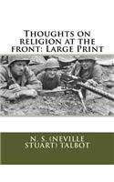 Thoughts on religion at the front