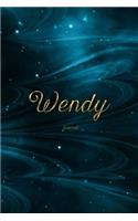 Wendy Journal: Personalized Name Journal or Diary Notebook for Women to Write In, Gold Plated Name (Gift Journal)