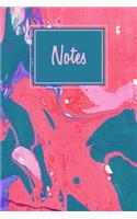 Notes: College Lined Journal, Blank Lined Notebook For Artists, Adults, Girls And Boys With Mixed Marble Cover