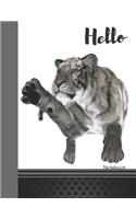 Hello Notebook: College Ruled Composition Writing Book