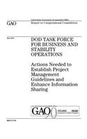 DOD Task Force for Business and Stability Operations