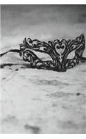 Lace Mask - Blank Notebook with Fleur de Lis Corners