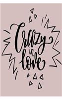 Crazy In Love: 6 x 9 120 Page Vintage Paper Journal(21 Love Diaries, Relationship Journals & Bride Notebooks)