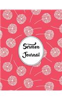 Sermon Journal Notebook Dandelions Pattern 8