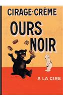 Carnet Ligné Affiche Cirage-Crème Ours Noir