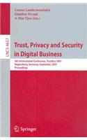 Trust, Privacy and Security in Digital Business