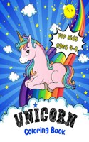 unicorn coloring book for kids ages 4-8