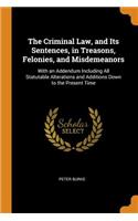 Criminal Law, and Its Sentences, in Treasons, Felonies, and Misdemeanors