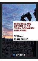 Principles and Method in the Study of English Literature