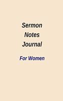 Sermon Notes Journal for Women