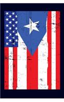 Puerto Rican American Flag Notebook