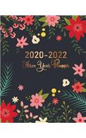 2020-2022 Three Year Planner: Flower Cover 3 Year Monthly Planner 2020-2022 36 Months Calendar for Next Three Years Daily Agenda with Holiday and Schedule Organizer Journal Logbo(2 3 Year Planner, 2020-2022 Three Year Monthly Calendar Diary)