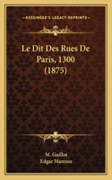 Le Dit Des Rues de Paris, 1300 (1875)
