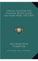 Official Souvenir and Program, Rhode Island Old Home Week, 1907 (1907)