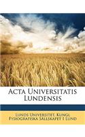 ACTA Universitatis Lundensis