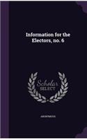 Information for the Electors, no. 6