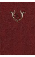 Monogram "l" Grid Notebook: (12 Monogram Red 150 Grid)