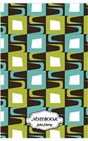 Notebook Journal Dot-grid, Graph, Lined, Blank, No Lined - Retro Pattern: Small Pocket Notebook / Journal / Diary: 1