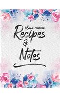 Blank Cookbook Recipes & Notes