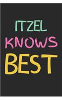 Itzel Knows Best: Lined Journal, 120 Pages, 6 x 9, Itzel Personalized Name Notebook Gift Idea, Black Matte Finish (Itzel Knows Best Journal)