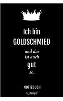 Notizbuch für Goldschmiede / Goldschmied / Goldschmiedin