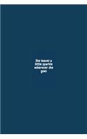 She leaves a little sparkle wherever she goes: / School Composition Writing Book / 6" x 9" / 120 pgs. / College Ruled / Paperback Lined ... / Memo Note Taking / Paperback -