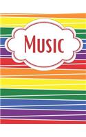 Rainbow Pride Composer's Manuscript Paper Notebook