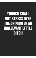 Though Shall Not Stress Over the Opinion of an Irrelevant Little Bitch