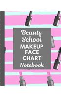 Beauty School Makeup Face Chart Notebook