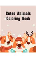 Cutes Animals Coloring Book: Funny Christmas Book for special occasion age 2-5(4 Zoo Design)