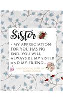 Unbiological Sister Gifts Appreciation Guided Journal